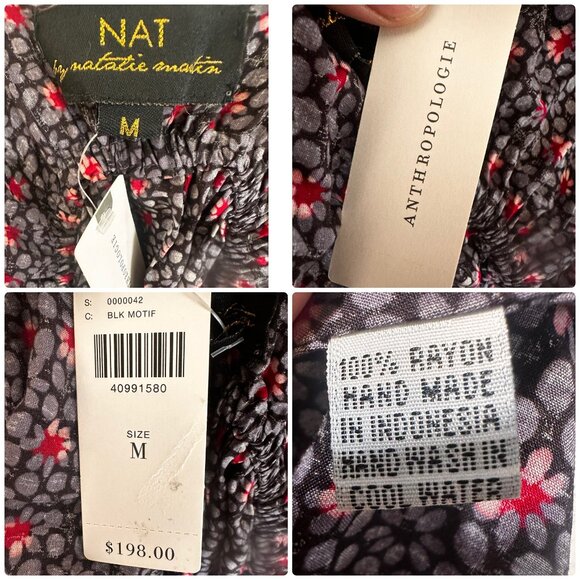 Natalie Martin Anthropologie Nico Wrap Maxi Dress Womens Medium Floral Draped - Picture 6 of 16